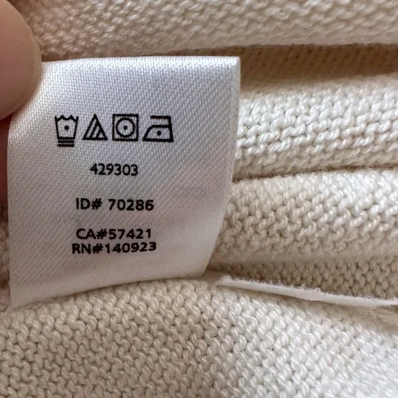 LOFT Cream Cotton Blend Crewneck Sweater with Embroidered Black Cat Silhouette - Picture 7 of 7